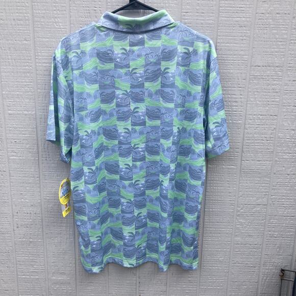 Nicklaus Mens Size M Short Sleeve Polo Blue Fog Moisture Wicking Sun Protection - Picture 6 of 7